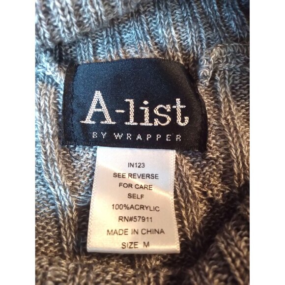 Sweater Dress A-List Size Medium Gray Stretchy Button Neckline Pockets RN57911 - Picture 4 of 15